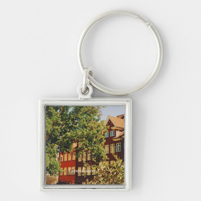 Copenhagen cityscape - Denmark Keychain (Front)