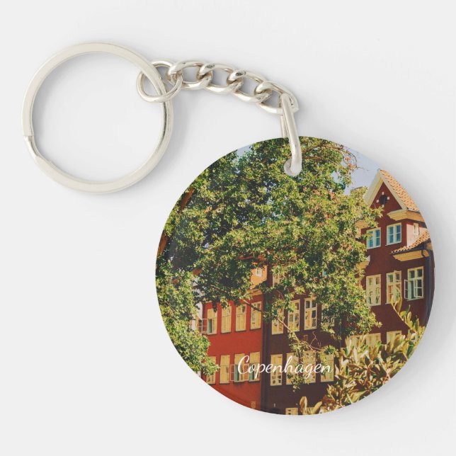 Copenhagen cityscape - Denmark Keychain (Front)