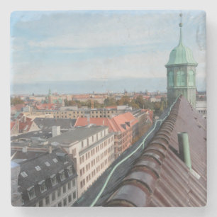 Copenhagen Cityscape Stone Coaster