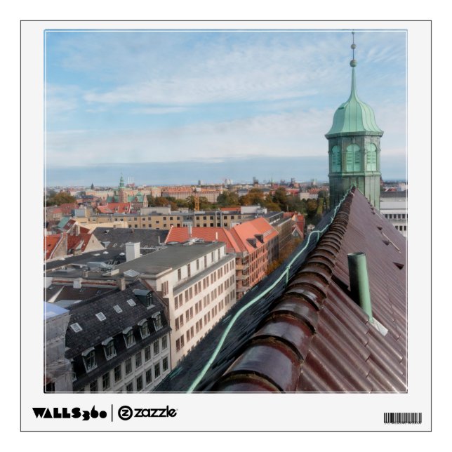 Copenhagen Cityscape Wall Decal (Front)