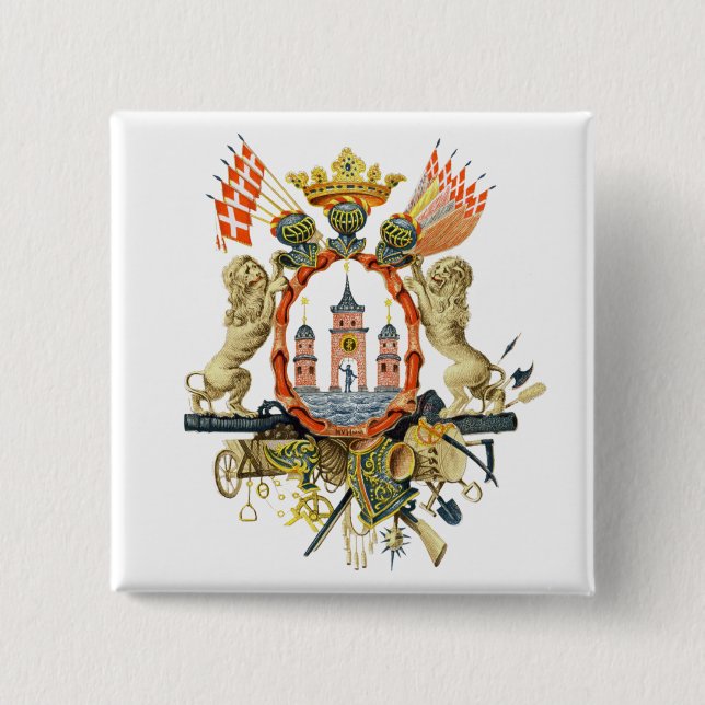 Copenhagen Coat of Arms Button (Front)