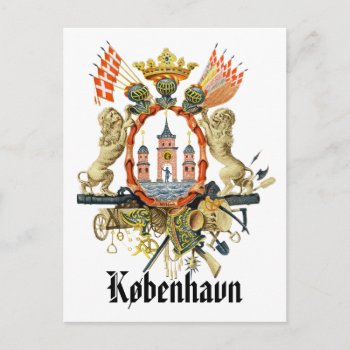 Copenhagen Coat Of Arms Postcard by abbeyz71 at Zazzle