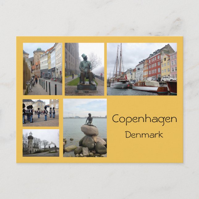 Copenhagen Collage 2 Postcard (Front)
