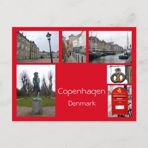 Copenhagen Collage 3 Postcard