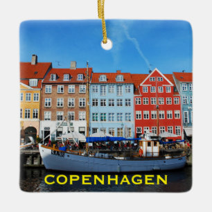Copenhagen Denamrk Square Christmas Ornament