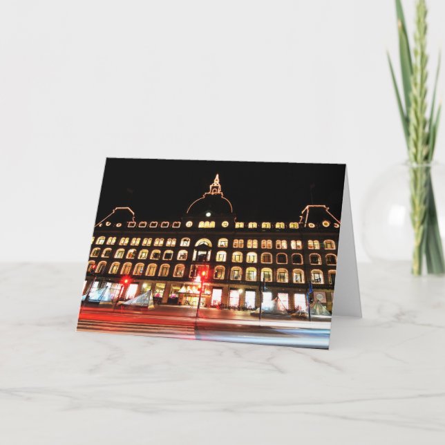 Copenhagen, Denmark at night Holiday Card (Front)