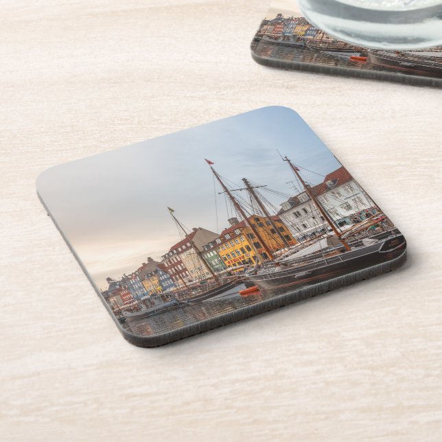 Copenhagen Denmark Beverage Coaster (Left Side)