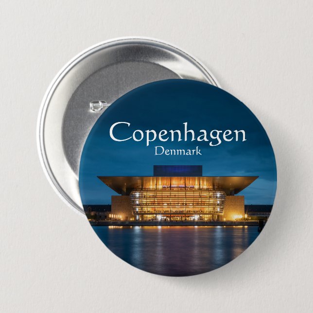 Copenhagen Denmark  Button (Front & Back)
