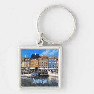 Copenhagen Denmark Capital Canal Homes Nyhavn Keychain
