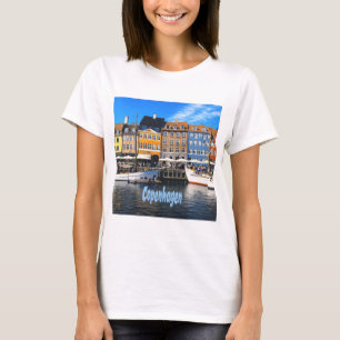 Copenhagen Denmark Capital Canal Homes Nyhavn T-Shirt