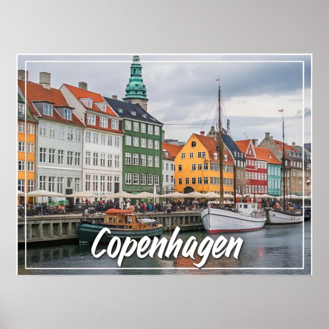 Copenhagen, Denmark - Charming Scandinavian  Poster (Front)
