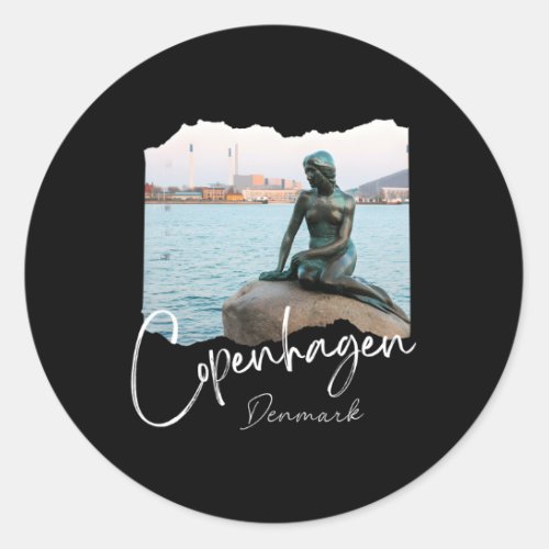 Copenhagen Denmark Classic Round Sticker