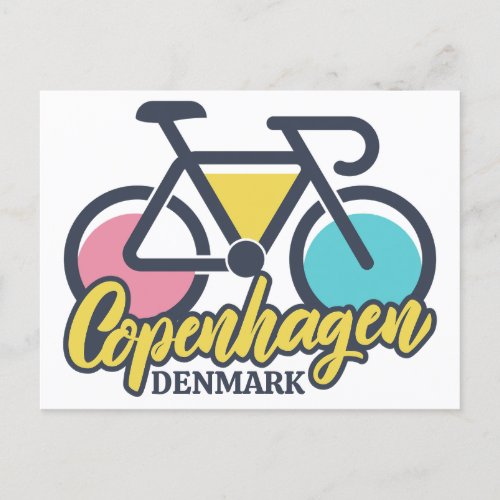 Copenhagen Denmark Cycling Postcard