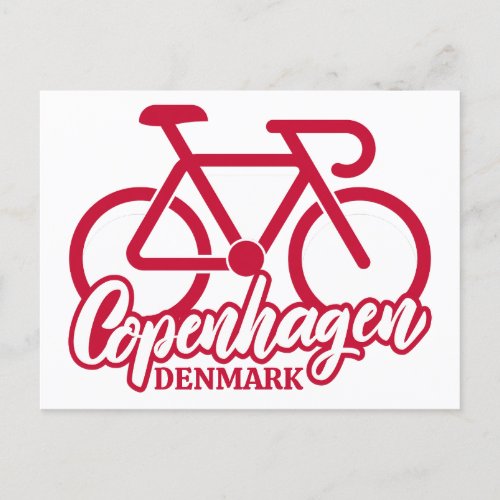 Copenhagen Denmark Cycling Postcard