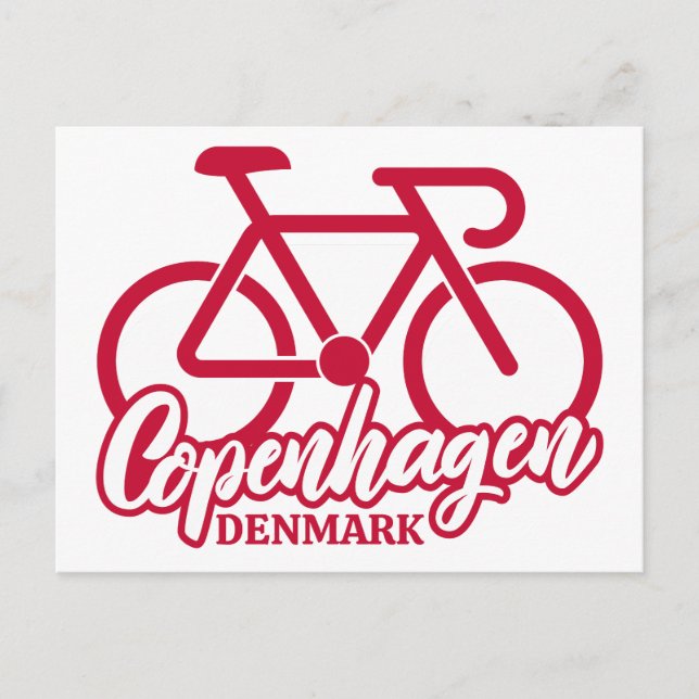 Copenhagen Denmark Cycling Postcard (Front)