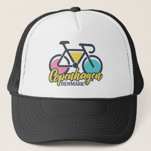 Copenhagen Denmark Cycling Trucker Hat