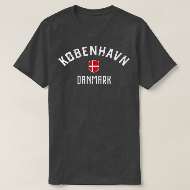 Copenhagen Denmark  Danish Flag Kobenhavn Danmark  T-Shirt (Design Front)