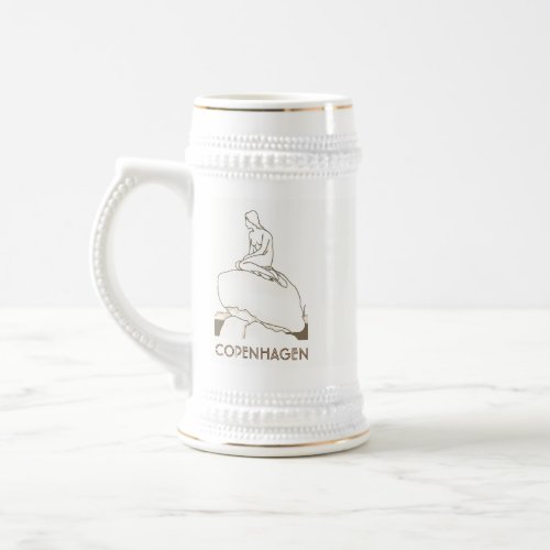 Copenhagen Denmark Elegant Classy Sketch Nostalgic Beer Stein