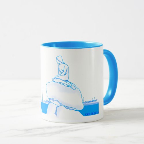 Copenhagen Denmark Elegant Classy Sketch Nostalgic Mug