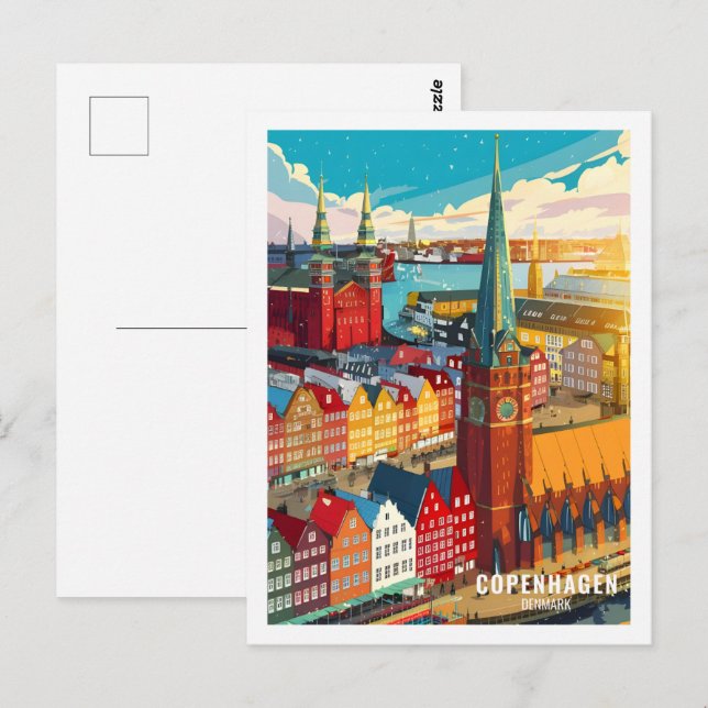 Copenhagen Denmark Famous Travel Place Postcard (Front/Back)