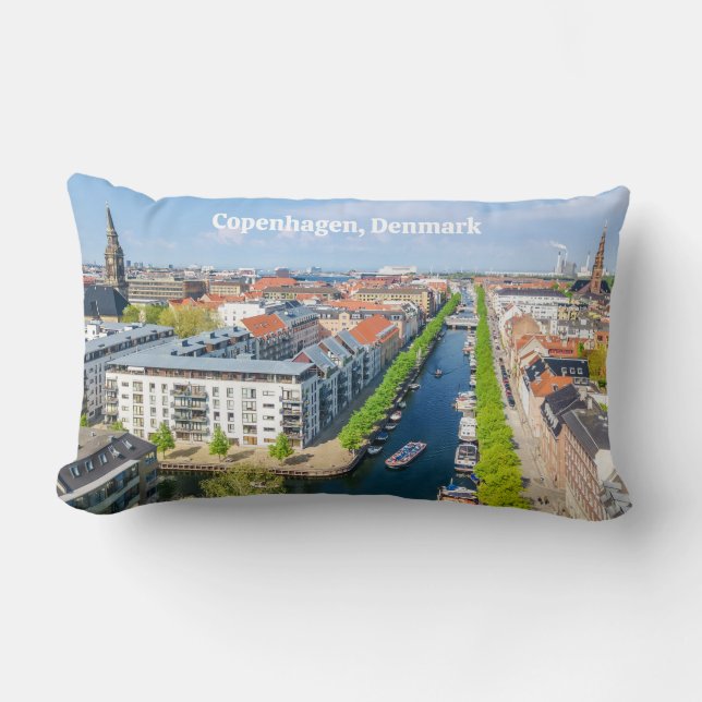 Copenhagen Denmark Lumbar Pillow (Front)
