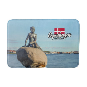 Copenhagen Denmark Mermaid Bath Mat