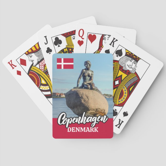 Copenhagen Denmark Mermaid Poker Cards (Back)