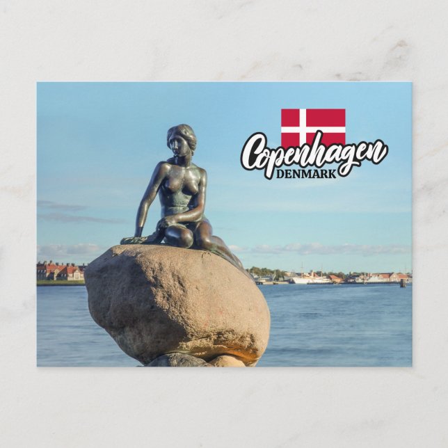 Copenhagen Denmark Mermaid Postcard (Front)