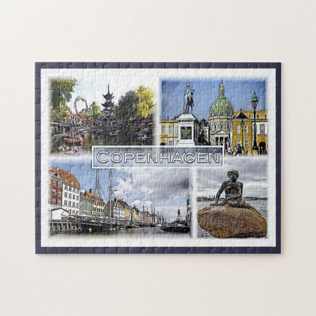 Copenhagen - Denmark - Mosaic - Jigsaw Puzzle (Horizontal)