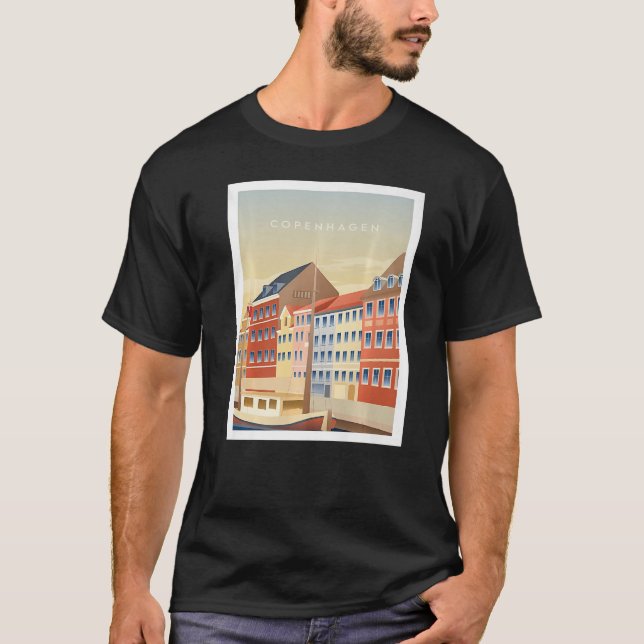 Copenhagen Denmark Nyhavn Harbor Tourism Travel So T-Shirt (Front)