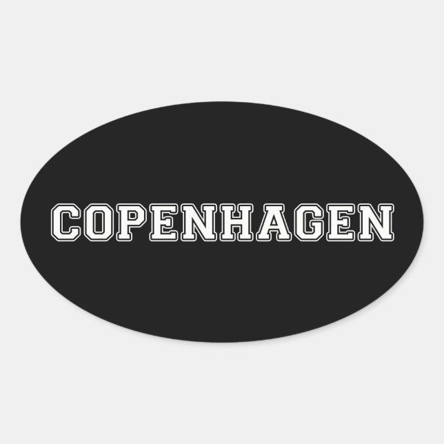 Copenhagen Denmark Oval Sticker (Front)