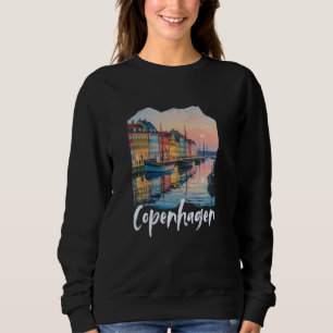 Copenhagen Denmark Painting  Copenhagen Sweatshirt