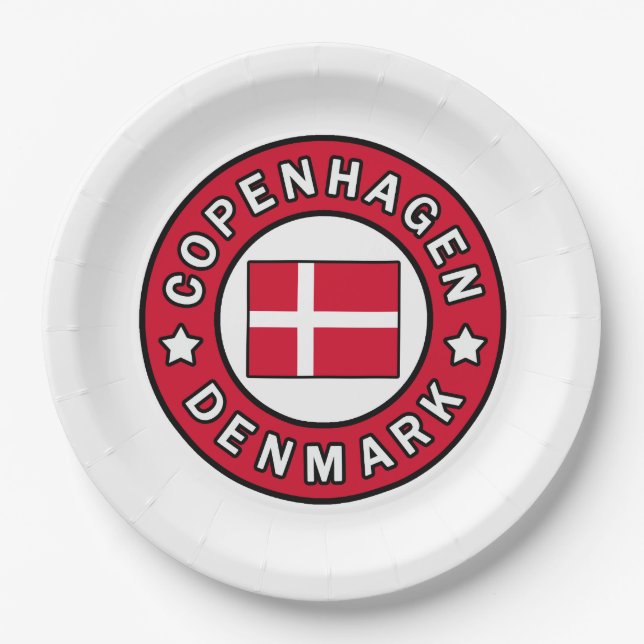 Copenhagen Denmark Paper Plates (Front)