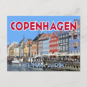 Copenhagen, Denmark, postcard from serie Visit...