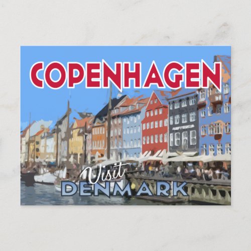 Copenhagen Denmark postcard from serie Visit