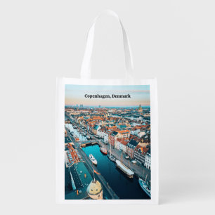 Copenhagen, Denmark scenic photograph Grocery Bag