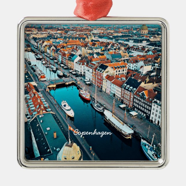 Copenhagen, Denmark scenic view Metal Ornament (Front)