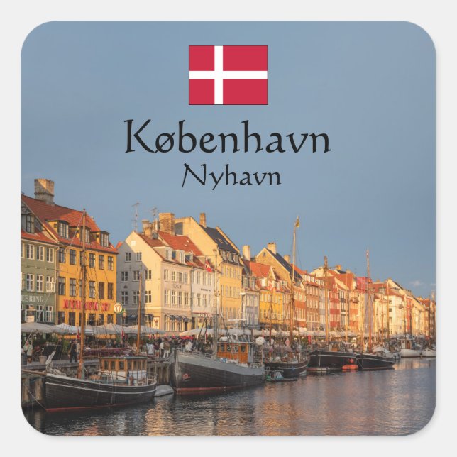 Copenhagen Denmark Square Sticker (Front)