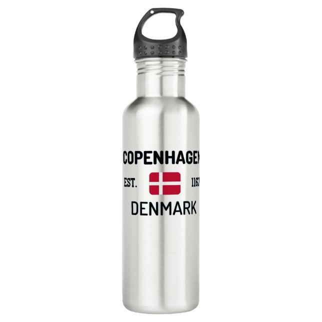 Copenhagen ,DENMARK Stainless Steel Water Bottle (Front)