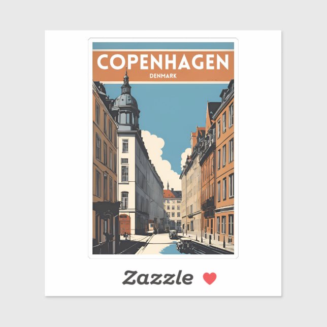 Copenhagen Denmark Sticker (Sheet)