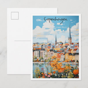 Copenhagen Denmark Travel Aesthetic Postcard