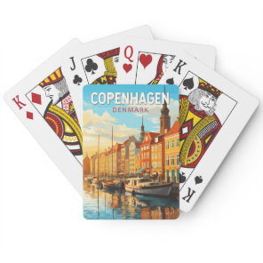 Copenhagen Denmark Travel Art Vintage Poker Cards