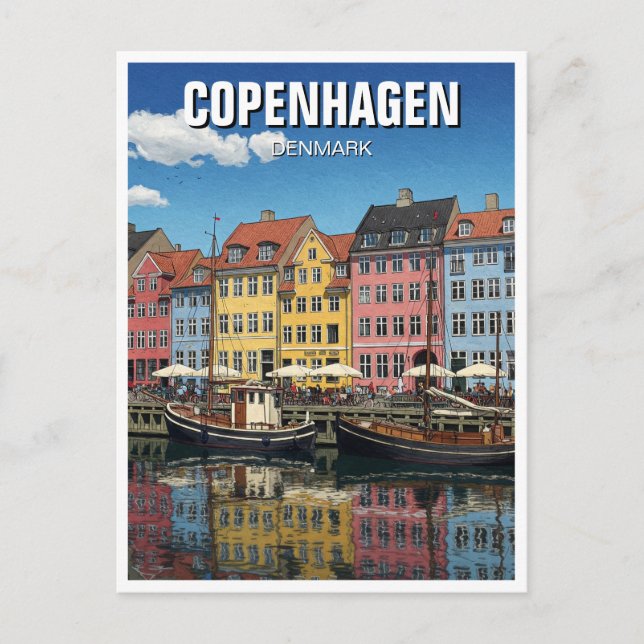 Copenhagen Denmark Travel Postcard (Front)