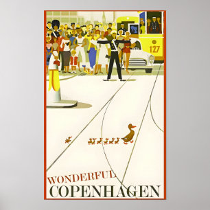 Copenhagen-Denmark Travel Poster