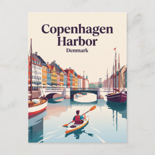 Copenhagen Harbor Denmark Postcard