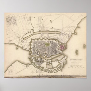 Copenhagen, Kiobenhaven Poster