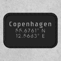 Copenhagen Latitude & Longitude Iron On