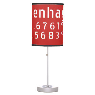 Copenhagen Latitude Longitude Table Lamp