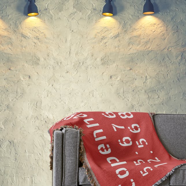 Copenhagen Latitude Longitude Throw Blanket (Coordinating home decor and drinkware available)