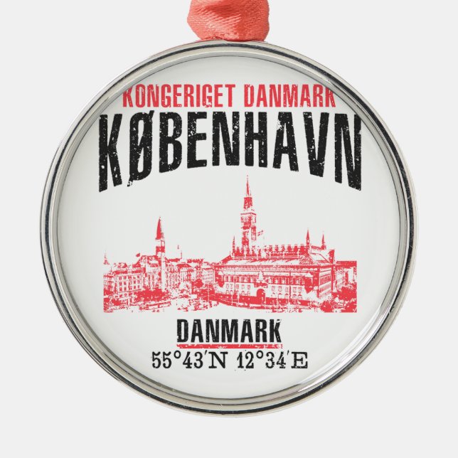 Copenhagen Metal Ornament (Front)